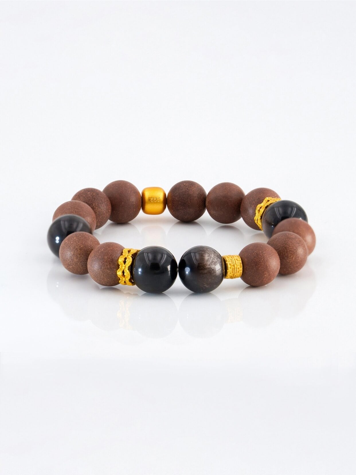 Gold Obsidian Wealth-Guarding Beads Bracelet（JH006）