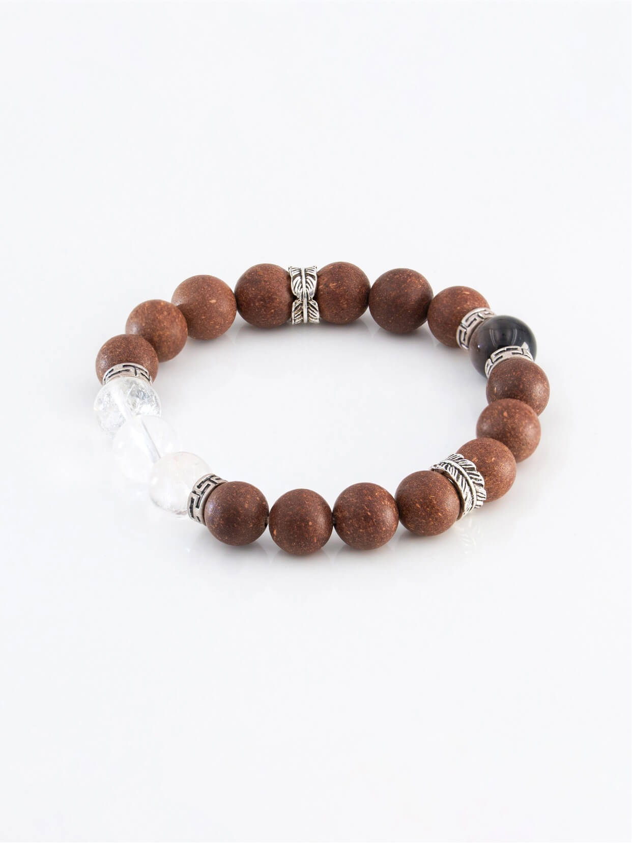 White Azeztulite Wealth-Steadying Beads Bracelet（JH008）