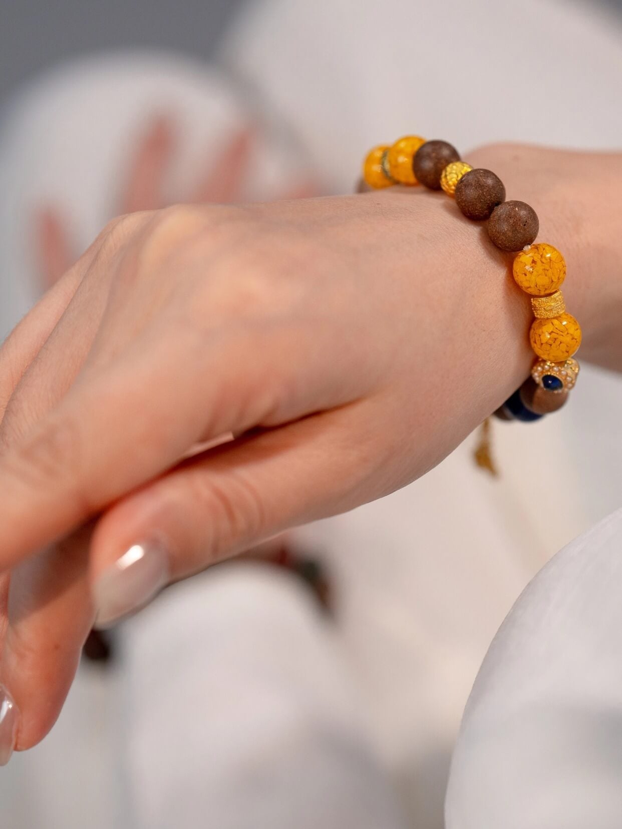 Gold Rhythm Defense-Strengthening Beads Bracelet（JH014）