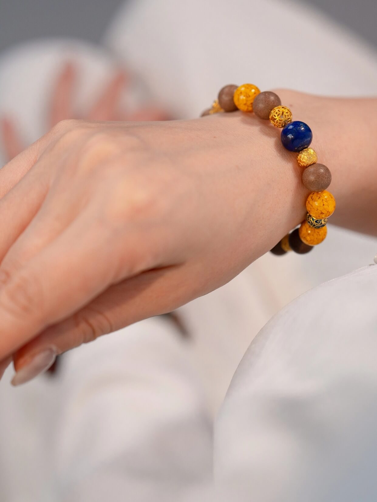 Gold Rhythm Defense-Strengthening Beads Bracelet（JH014）