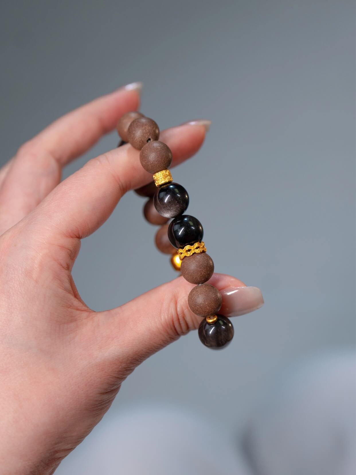 Gold Obsidian Wealth-Guarding Beads Bracelet（JH006）