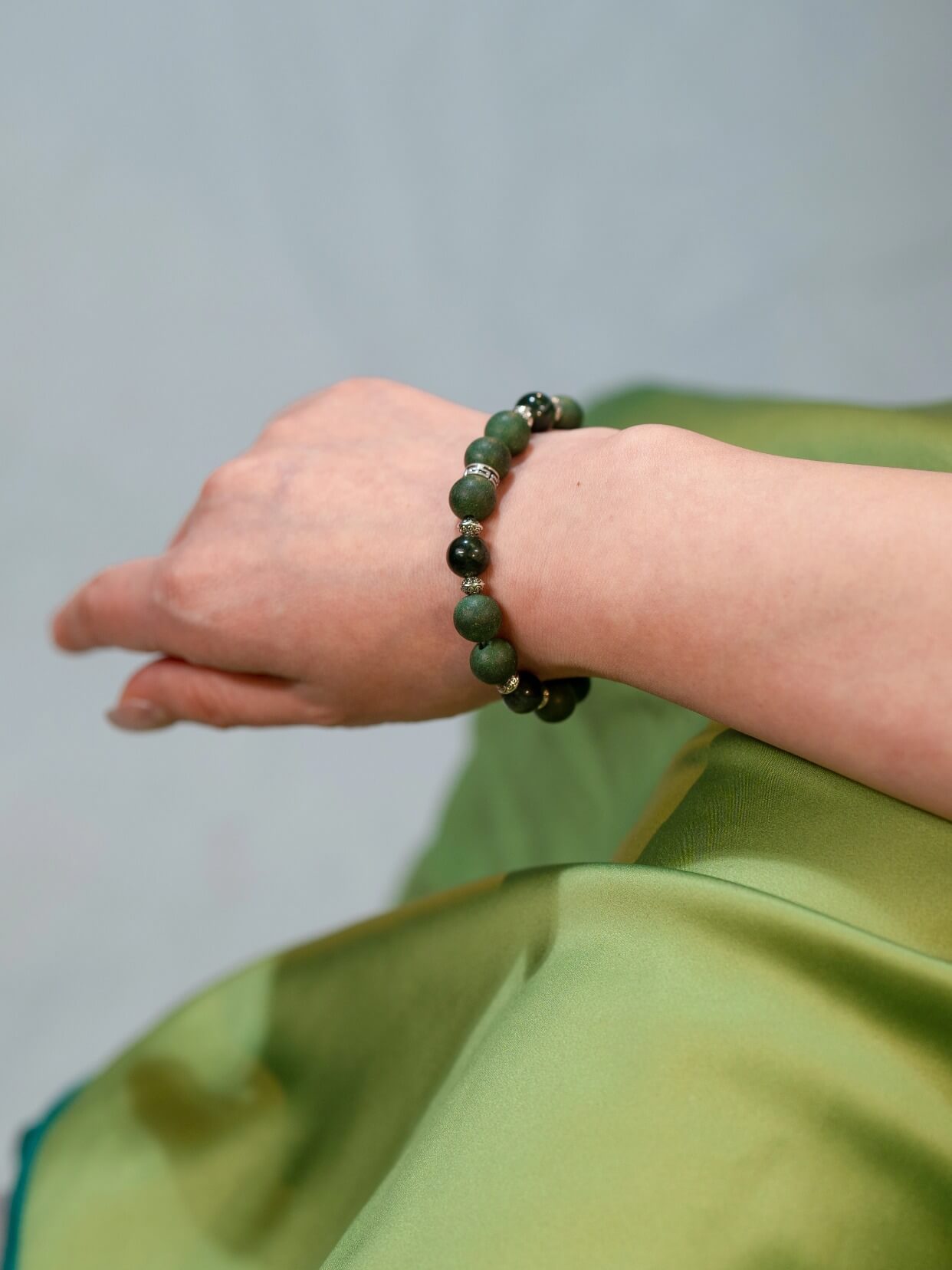 Wood Feather Growth Beads Bracelet（JH020）