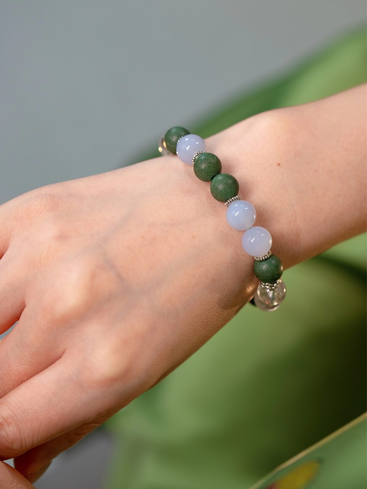 Wood Rhythm Clear Thinking Beads Bracelet（JH017）