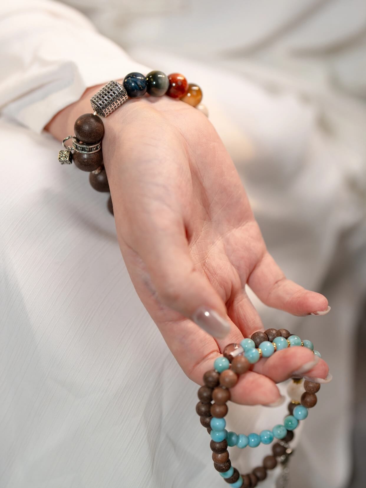 Fire Crystal Temple Beads Bracelet（JH024）