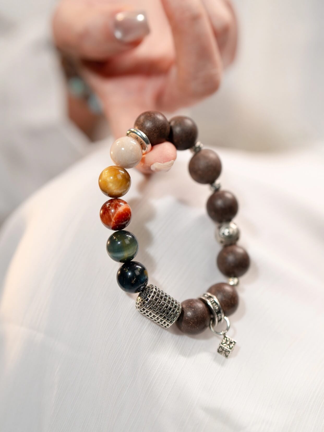 Fire Crystal Temple Beads Bracelet（JH024）